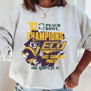 East Carolina Pirates Sweatshirt, 1992 Peach Bowl Champions Sweater
